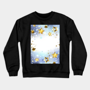 Golden Stars on a Light Background Crewneck Sweatshirt